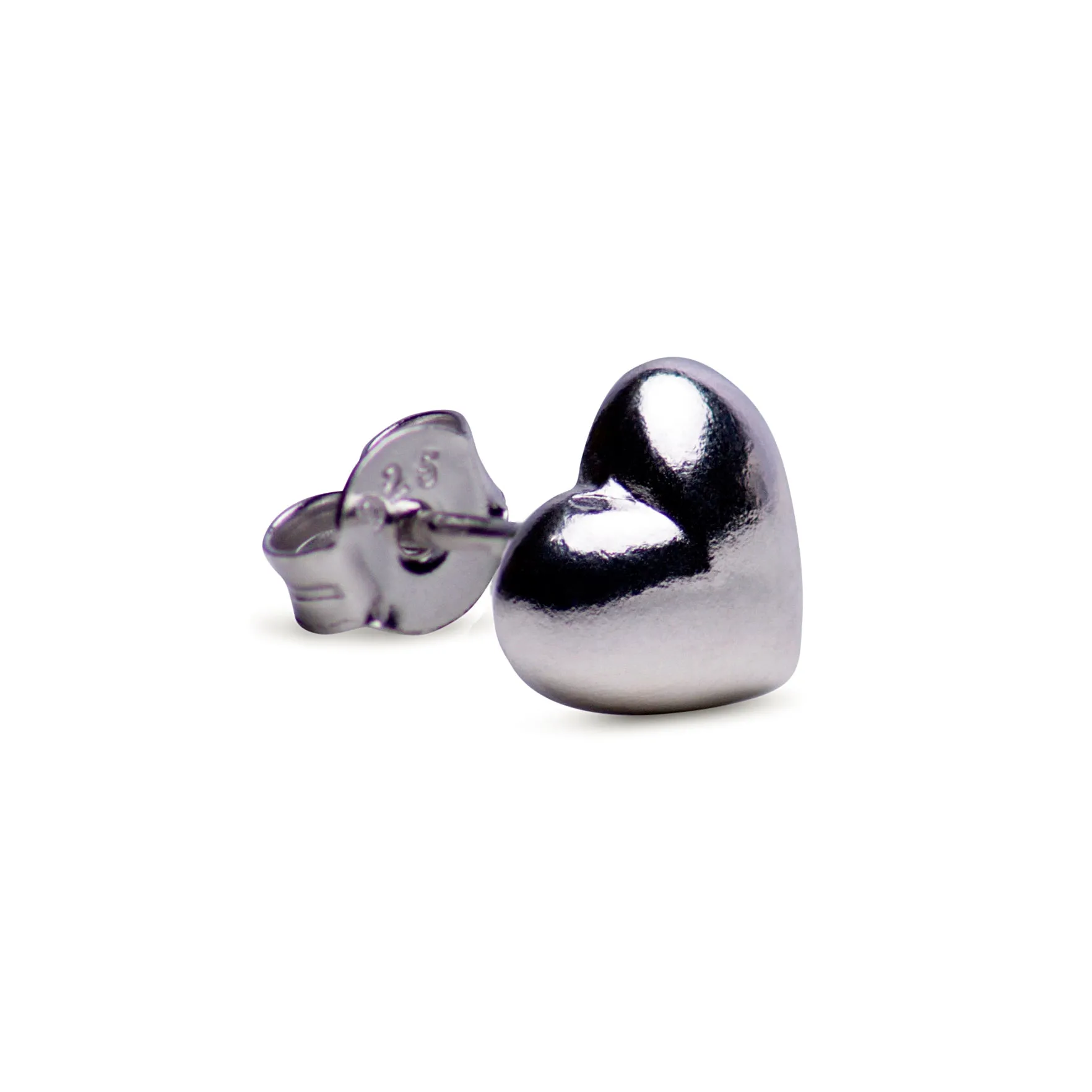 10 mm Silver Heart Earrings