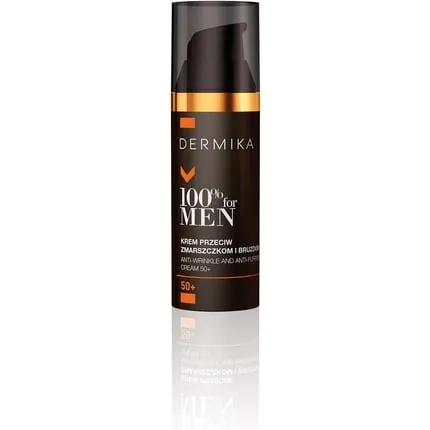 100% Moisturizing face cream against wrinkles and wrinkles for men over 50 years old, 50 ml, Dermika