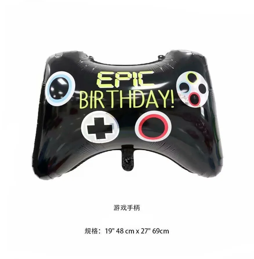 1pcs Gamepad Big Video Game Controller Aluminum Foil Balloon giant Rocket astronaut foil balloons Boy Inflate Toy