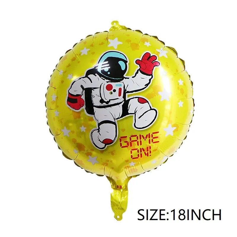 1pcs Gamepad Big Video Game Controller Aluminum Foil Balloon giant Rocket astronaut foil balloons Boy Inflate Toy