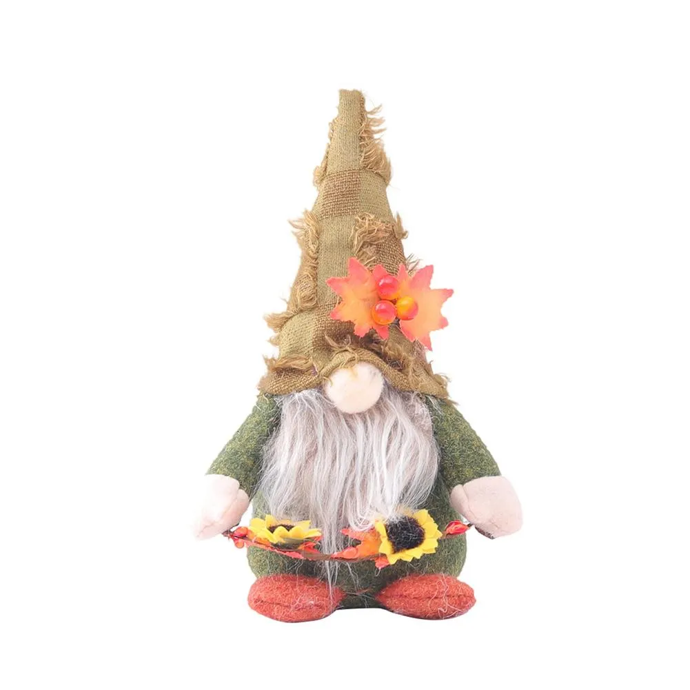 20*7*13cm Christmas Decoration Fall Gnome Autumn Gnome Pumpkin Sunflower Swedish Dwarf Thanksgiving Day Gift Fall  Doll