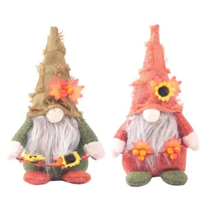 20*7*13cm Christmas Decoration Fall Gnome Autumn Gnome Pumpkin Sunflower Swedish Dwarf Thanksgiving Day Gift Fall  Doll