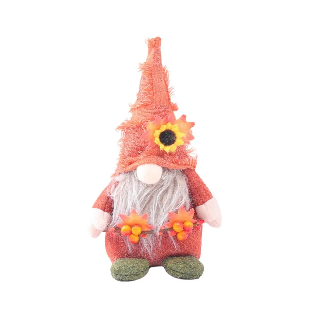 20*7*13cm Christmas Decoration Fall Gnome Autumn Gnome Pumpkin Sunflower Swedish Dwarf Thanksgiving Day Gift Fall  Doll