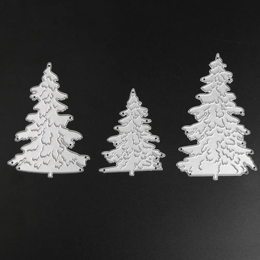 3pcs Christmas Tree Metal Die cutting Dies for DIY Scrapbooking