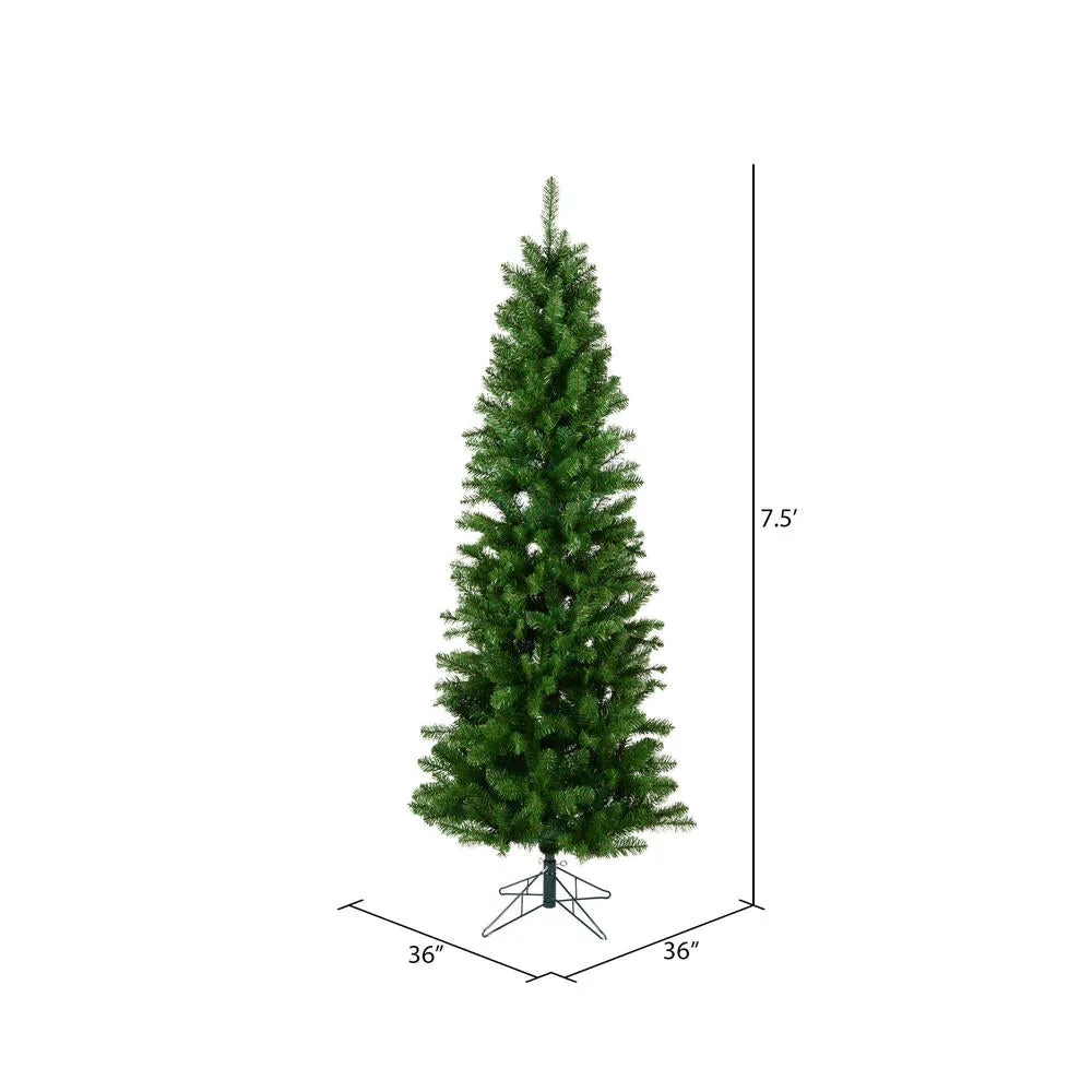 7.5' Salem Pencil Pine Artificial Christmas Tree, Unlit