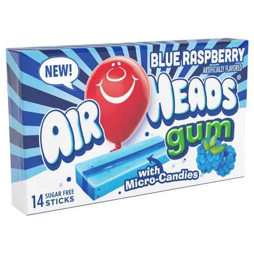 Airheads Gum Blue Raspberry 14pc