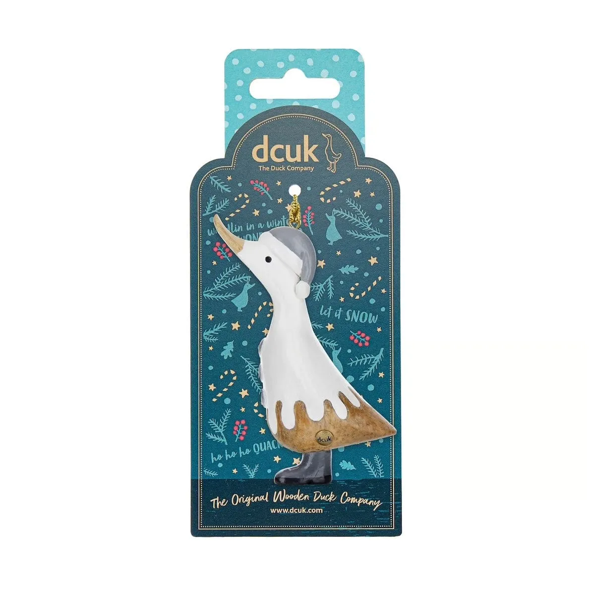 Alpine Design Wooden Duck Christmas Tree Decorations - Choice of Design