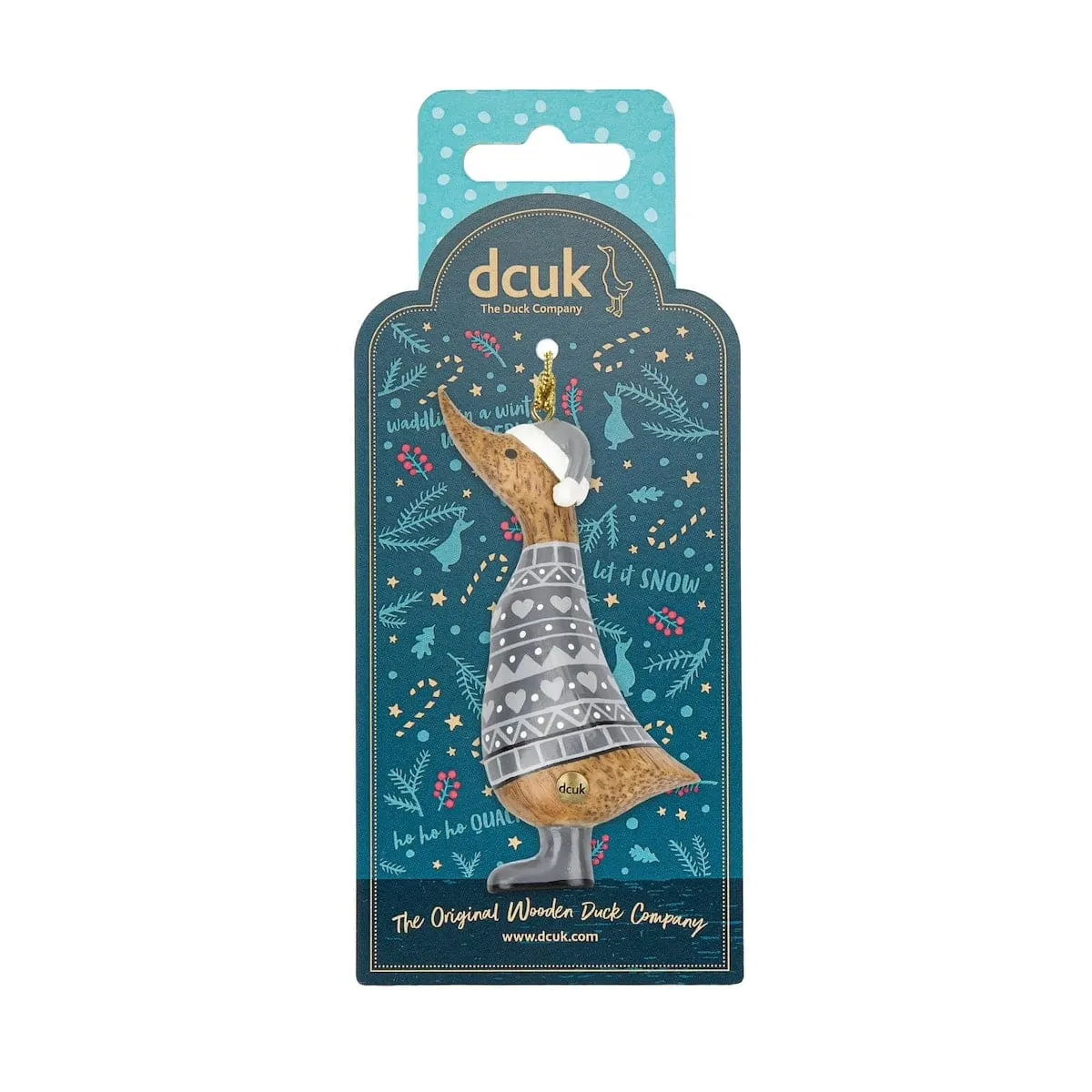 Alpine Design Wooden Duck Christmas Tree Decorations - Choice of Design