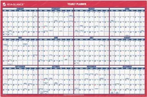 At-A-Glance Reversible Vertical/Horizontal Yearly Wall Calendar 24 X 36