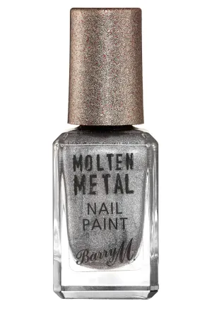 Barry M Molten Metal Nail Paint in Silver Lining