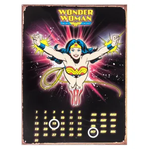 Black Wonder Woman Galaxy Metal Calendar - 30 x 41cm