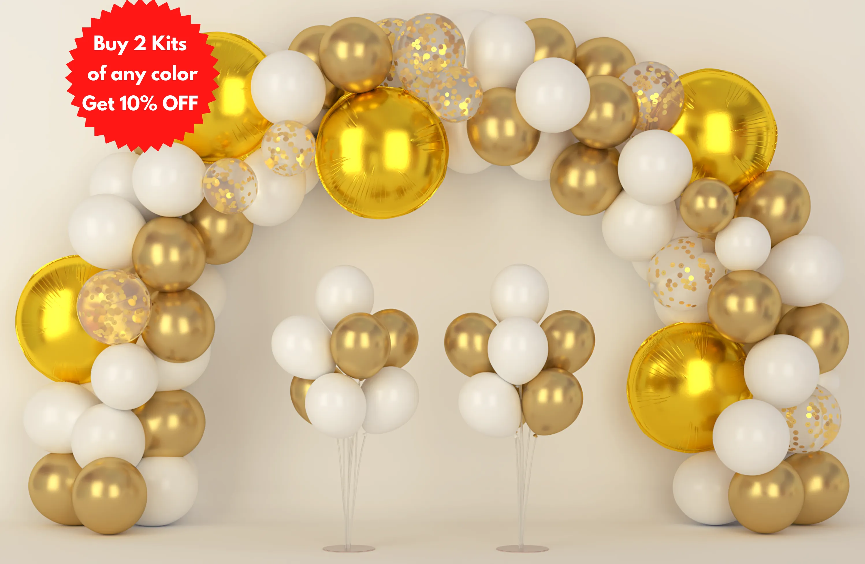 Bright Gold Balloon Arch Kit