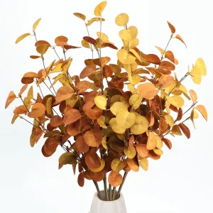 Bulk 5pcs Fall Decorations Artificial Eucalyptus Stems Botanicals Plants Autumn Decorations Wholesale