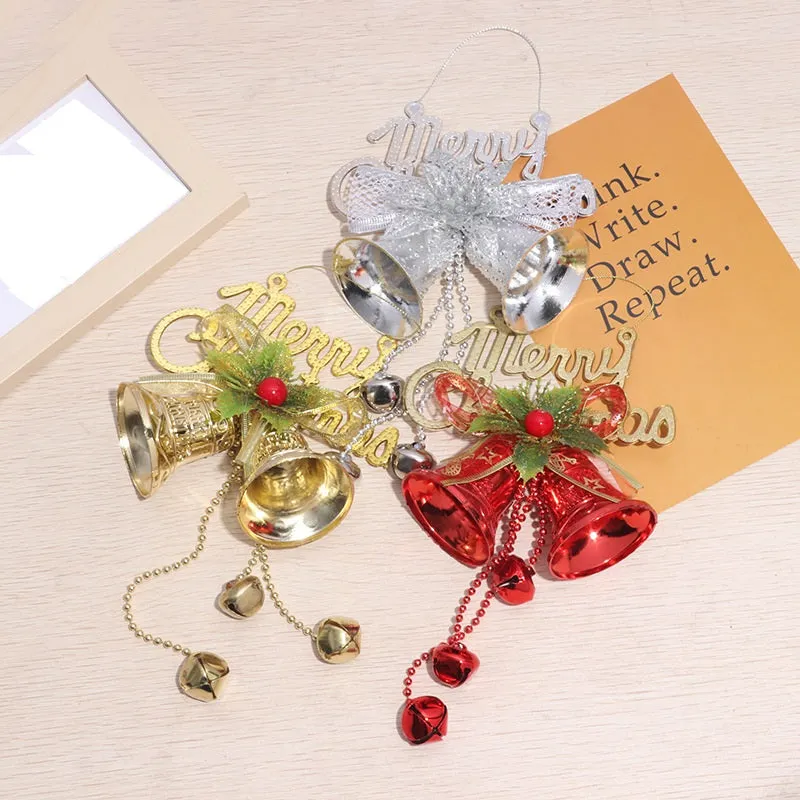 Bulk Bell Pendant Hanging Ornaments with Red Fruit Bow for Holiday Outdoor Home Decor Wholesale