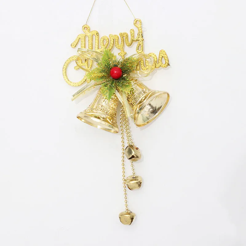 Bulk Bell Pendant Hanging Ornaments with Red Fruit Bow for Holiday Outdoor Home Decor Wholesale