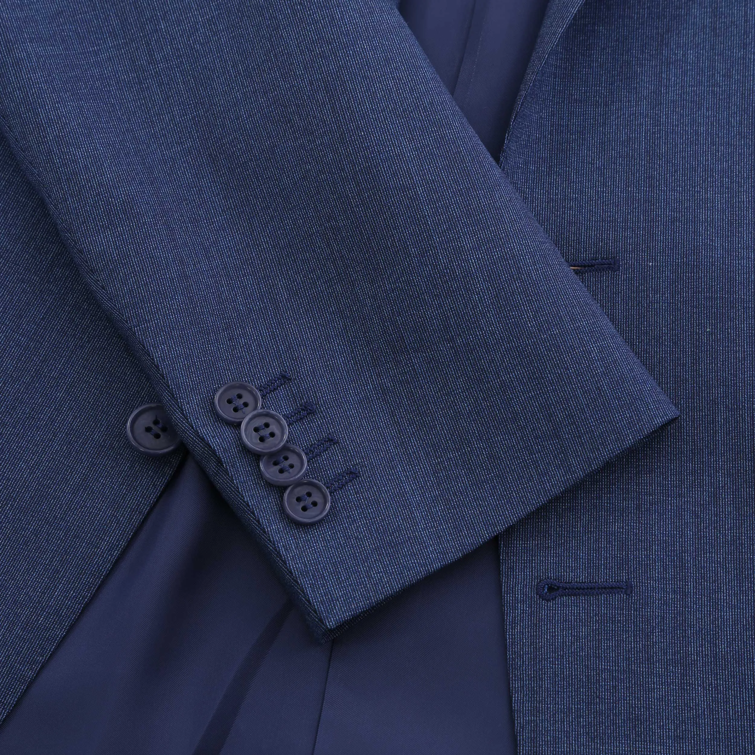 Canali Peak Lapel Stretch Suit in Denim Blue