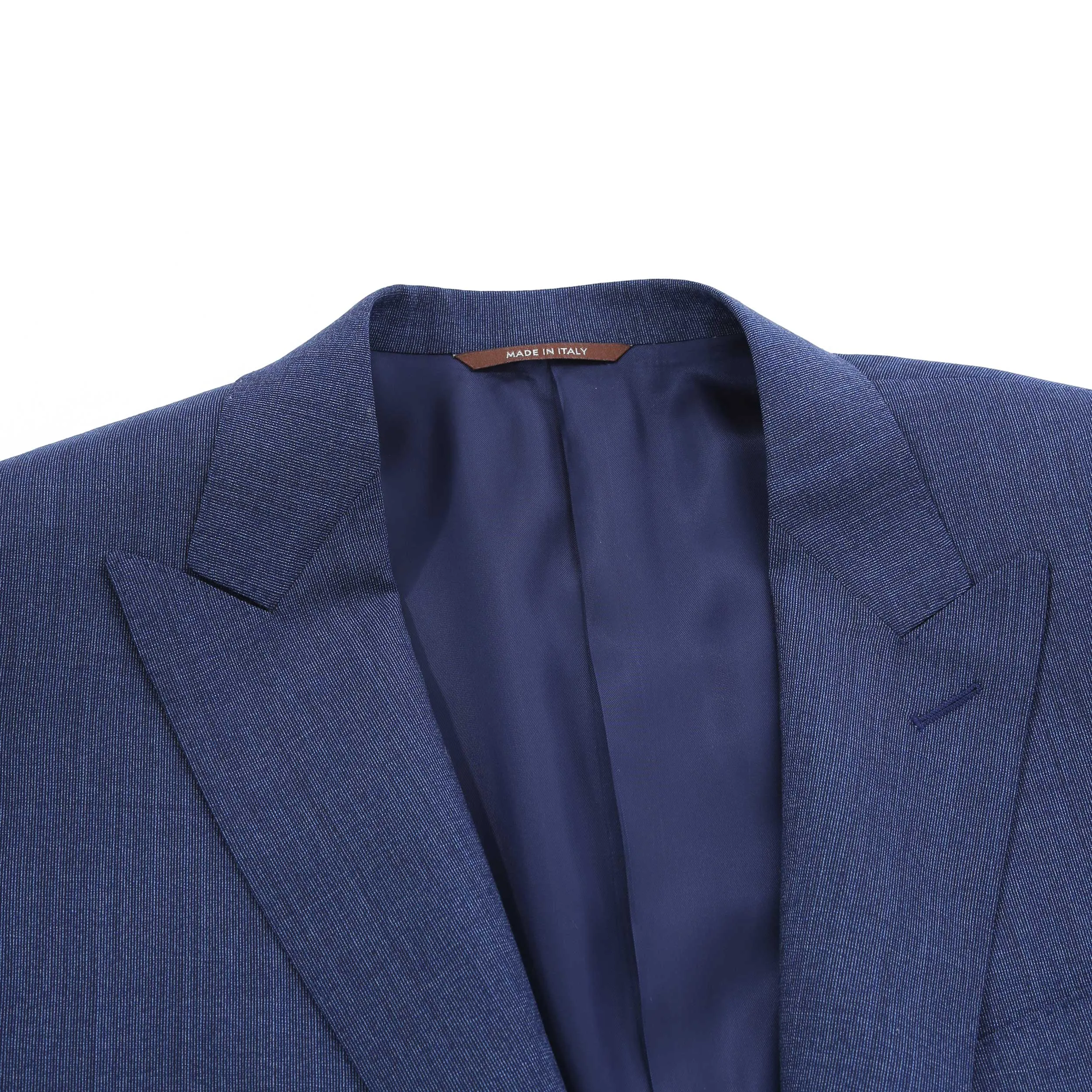 Canali Peak Lapel Stretch Suit in Denim Blue