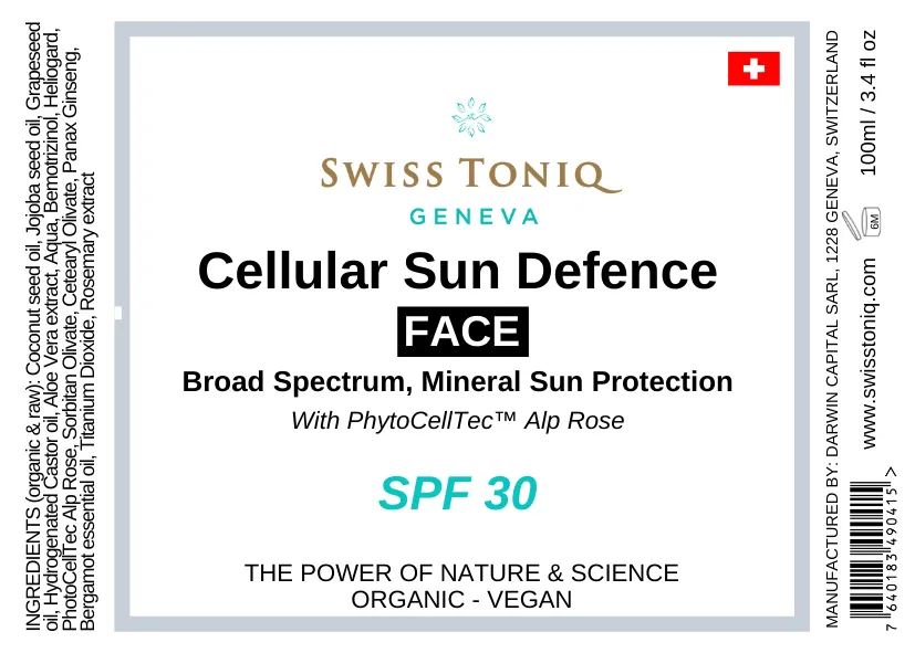 Cellular Sun Defence Face Sunscreen 30SPF