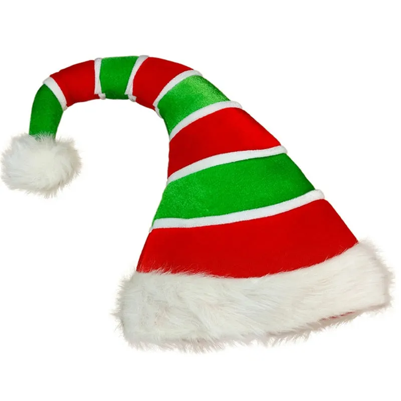 Christmas Hat Plush Elf Santa Hat Ornament Decoration Christmas cap Turkey hats New Year Xmas Party Props Decoration