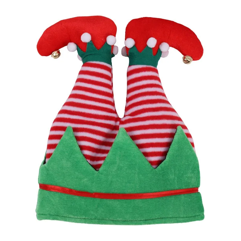 Christmas Hat Plush Elf Santa Hat Ornament Decoration Christmas cap Turkey hats New Year Xmas Party Props Decoration