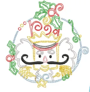 Christmas Nutcracker Bean Stitch Embroidery design