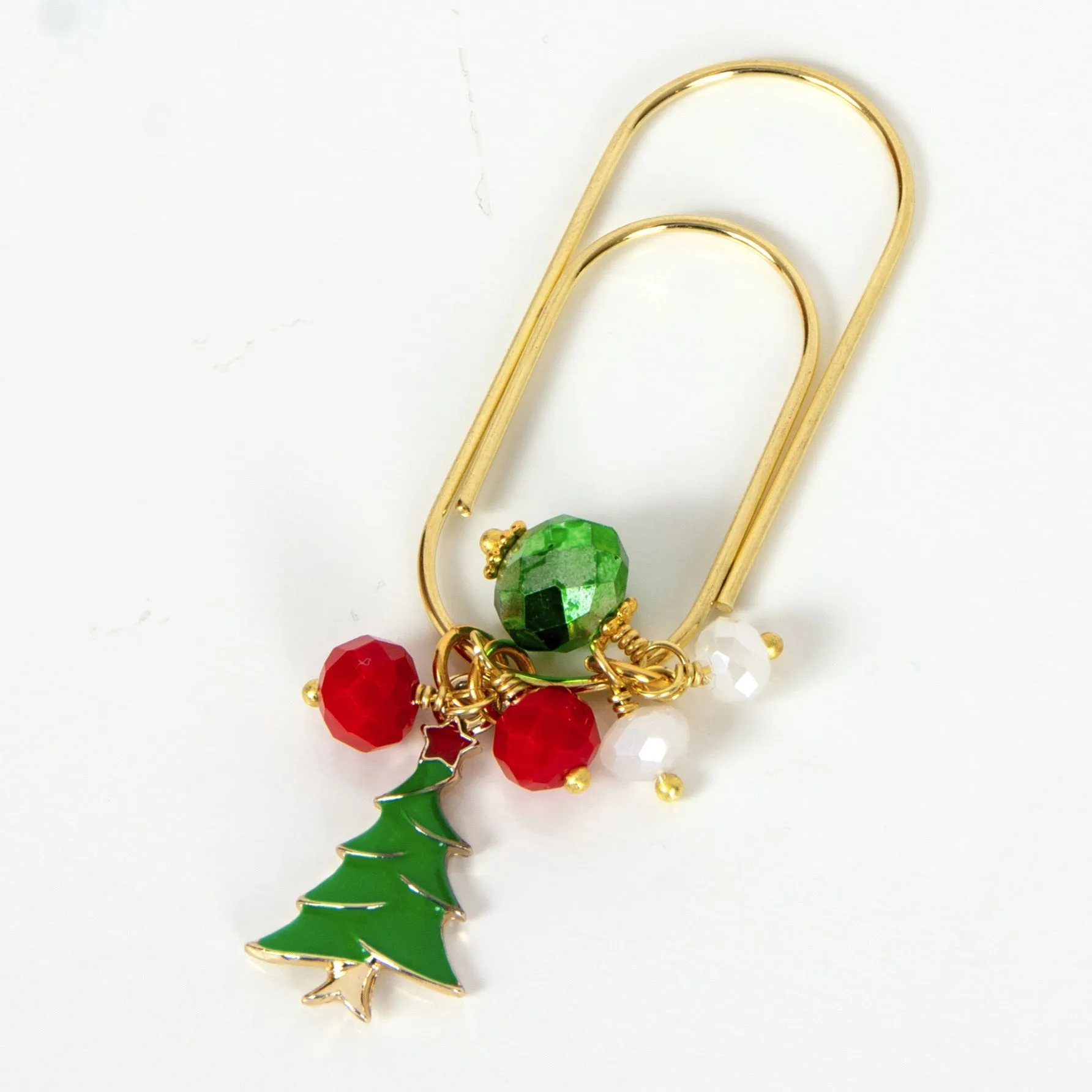 Christmas Tree Dangle Clip - Gold