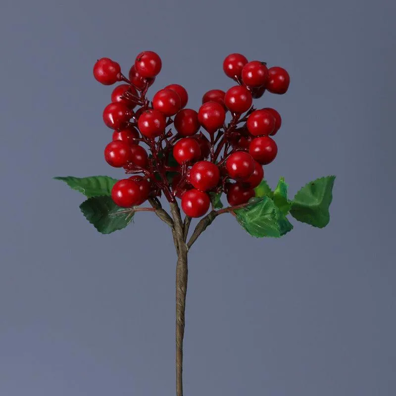 Clearance Bulk 11" Christmas Picks Artificial Holly Berries Stems Wholesale