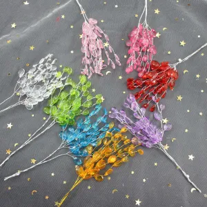 Clearance Bulk 3Pcs Crystal Acrylic Beads Drops for Wedding Party Home Decor Wholesale