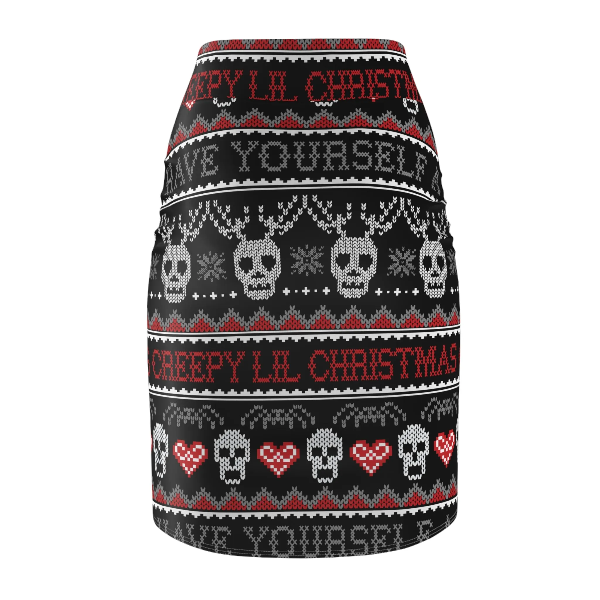 Creepy Lil Christmas Pencil Skirt