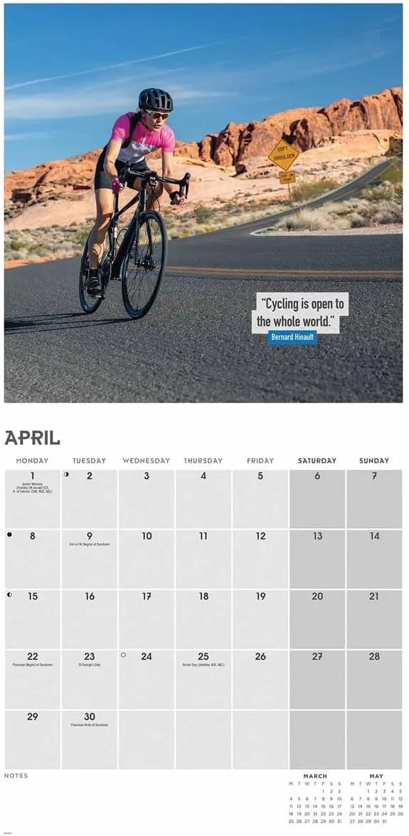 Cycling Wall Calendar 2024