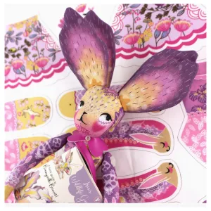 Diy Dolly Kit - Iris Flower Bunny   12 Page Handmade Book