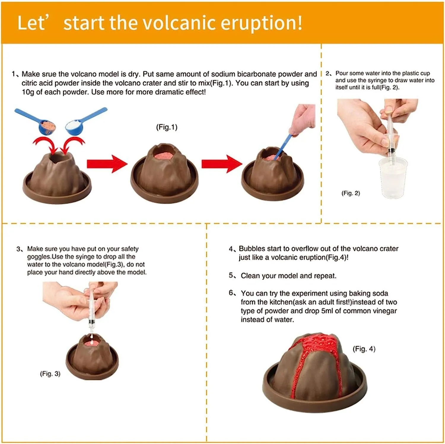 DIY Science Experimental Volcano Eruption - 609