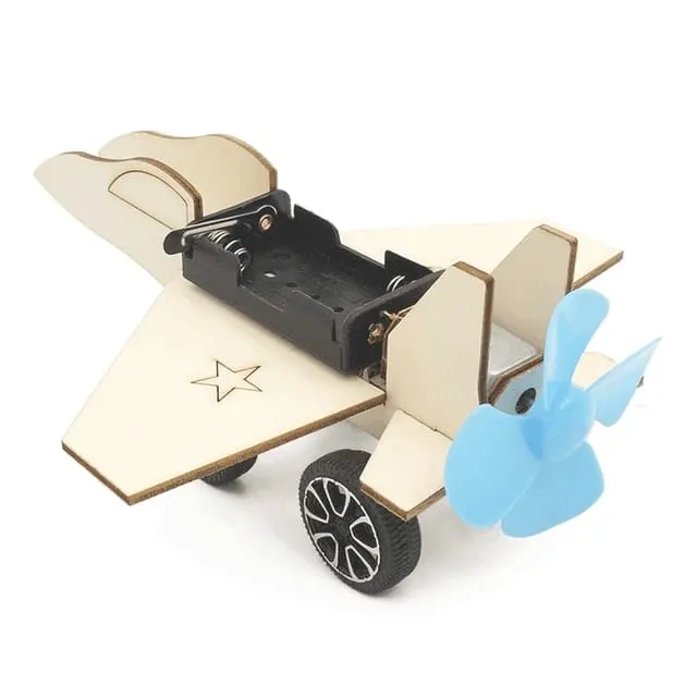 DIY STEM Electric Aircarft Jet Wooden Experiment Kit - 575