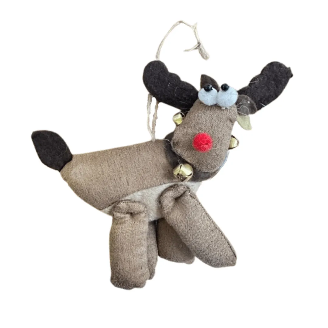 Fabric Reindeer Christmas Tree Decoration