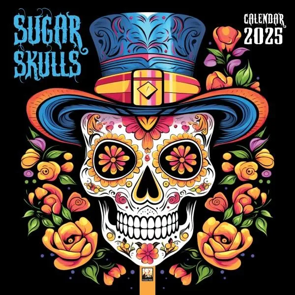 Flame Tree 2025 Wall Calendar - Sugar Skulls