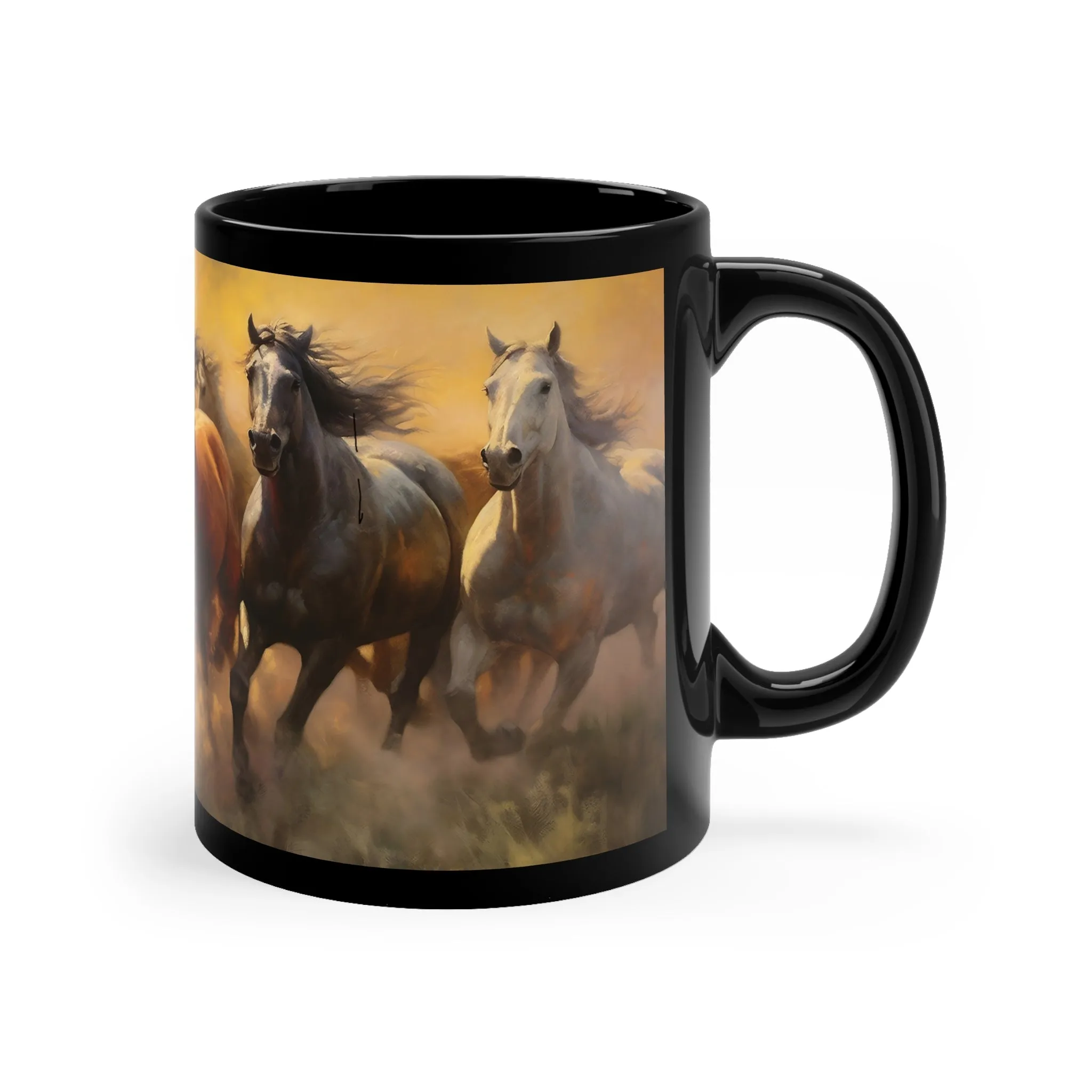 GALLOPING HORSES IN THE SUN HORSE MUG - MUGSCITY - Free Shipping