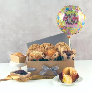 Get Well Cookies, Muffins and Balloon Gift