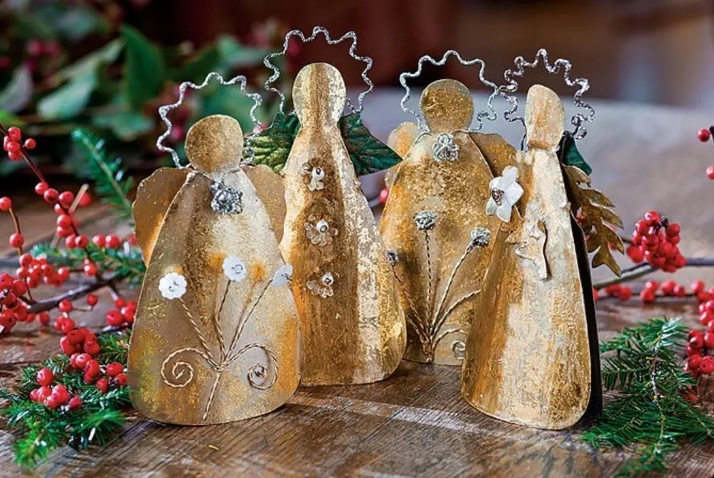 Gold Heavenly Host Assorted Ornaments