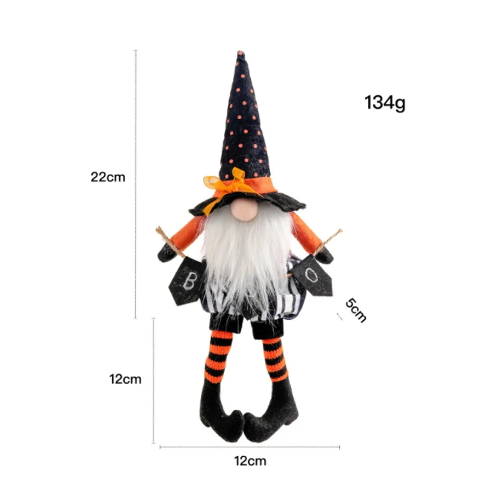 Halloween Doll Bar Decor Gnome Plush Figurines Witch Handmade Gnome Statue Halloween Kids Gift Happy Halloween Party