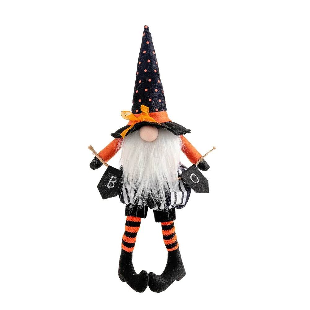 Halloween Doll Bar Decor Gnome Plush Figurines Witch Handmade Gnome Statue Halloween Kids Gift Happy Halloween Party