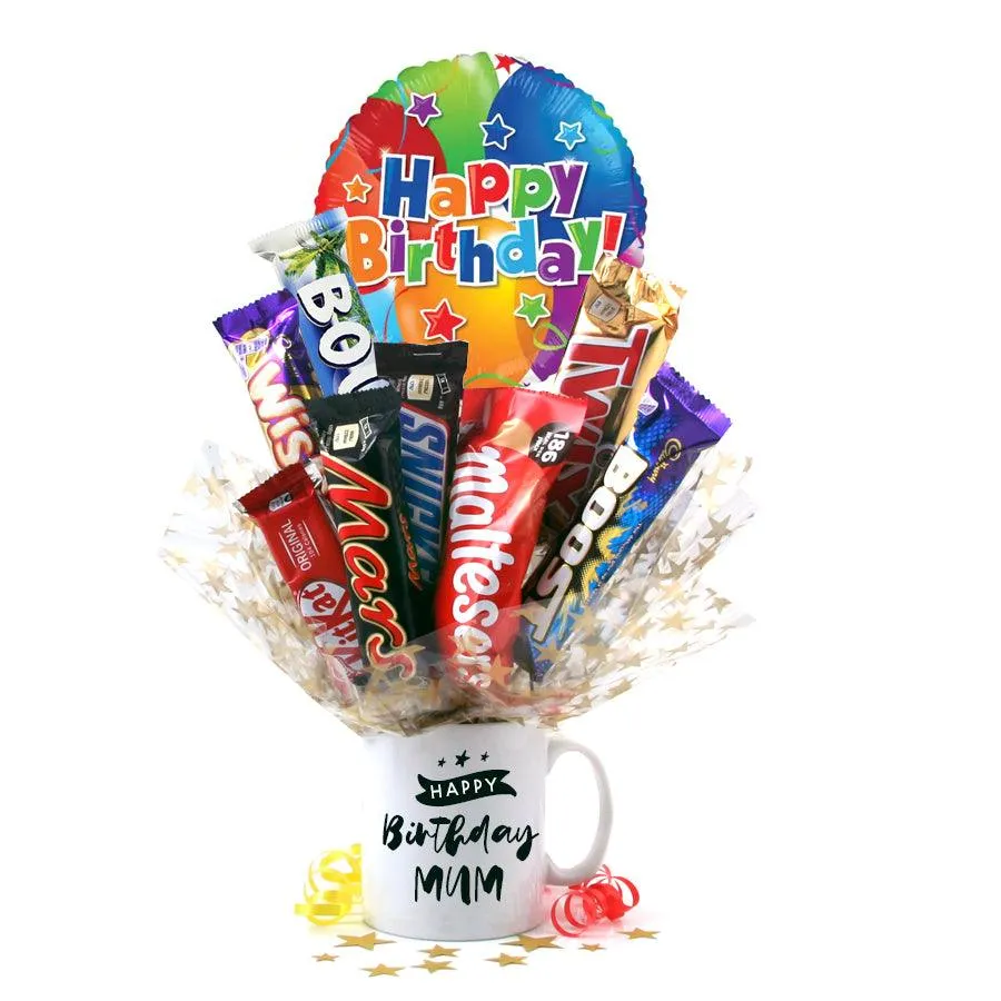 Happy Birthday Mum Chocolate Mug Bouquet