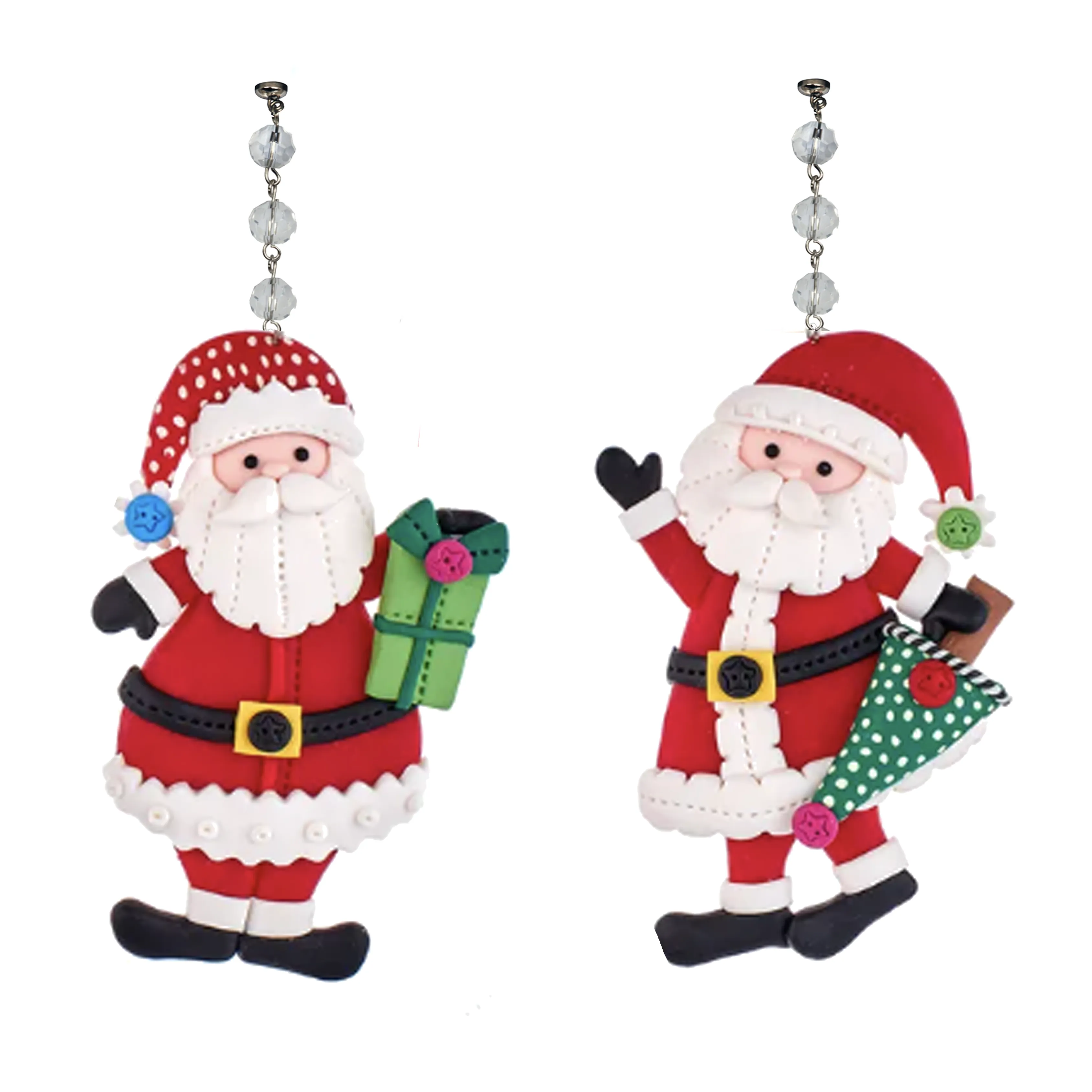 HOLIDAY SANTA - MULTIPLE STYLES (Set/1) MAGNETIC CHANDELIER ORNAMENT