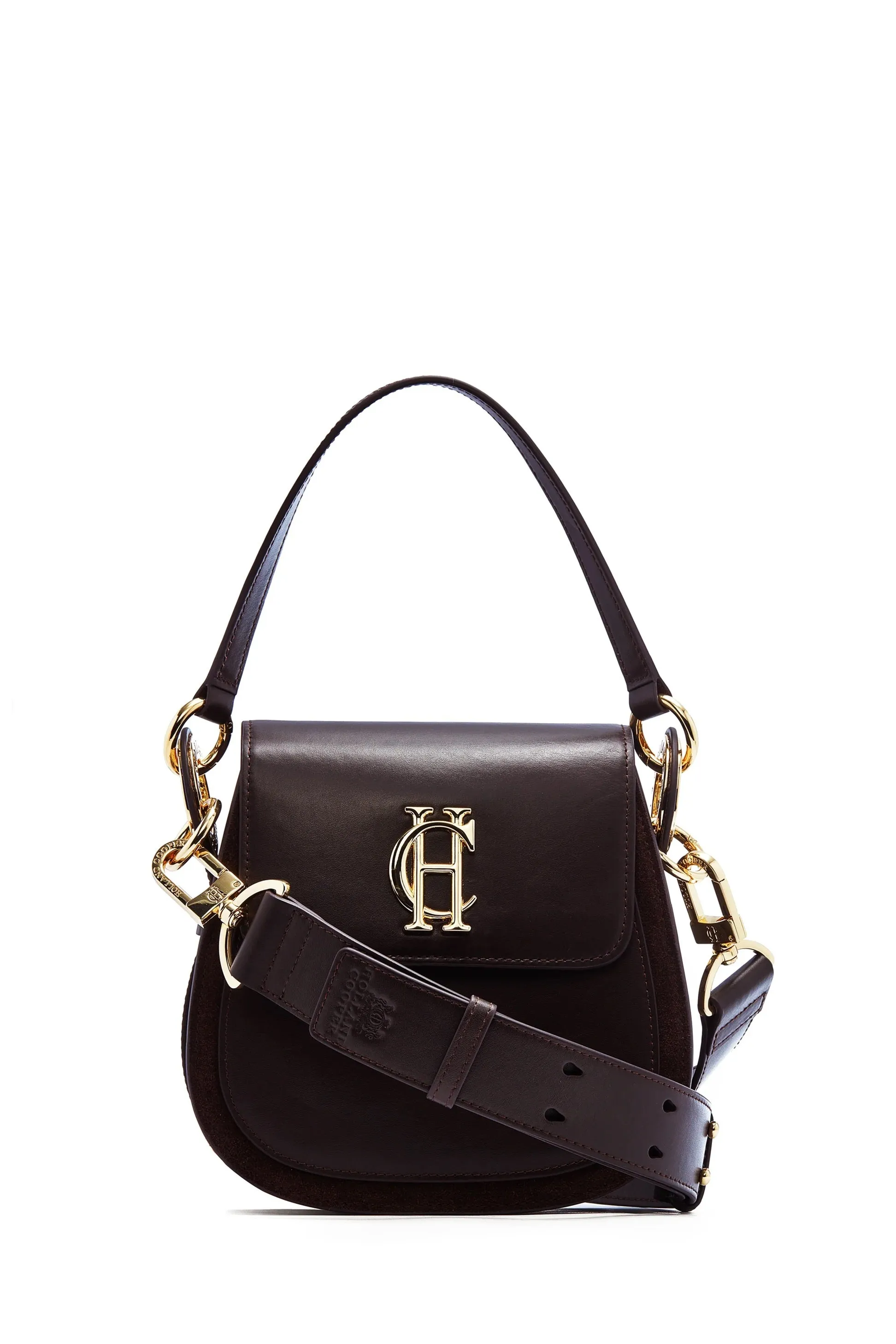 Holland Cooper Chelsea Saddle Bag in Chocolate