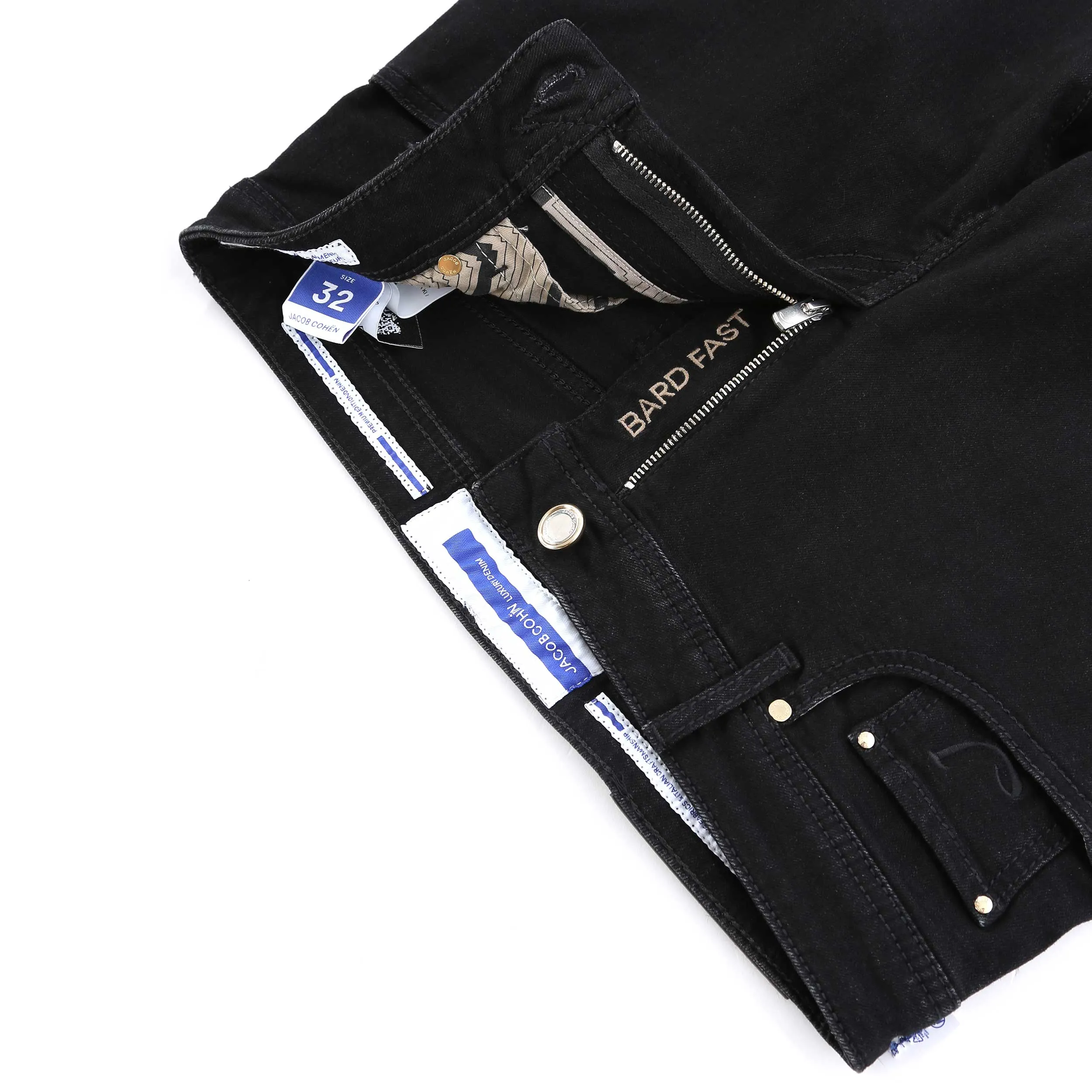 Jacob Cohen Bard Zip Jean in Black