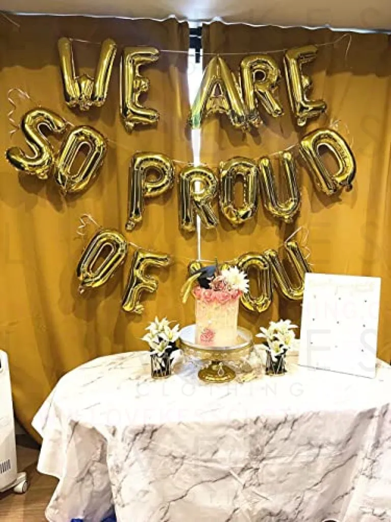 JeVenis Set of 11 We Are So Proud of You Balloon Graduation Banner Congratulations Banner Graduation Party Decorations Graduation Commencement Decoration