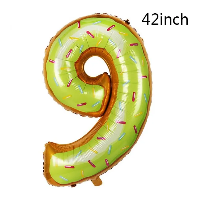 Kids Donut Birthday Party 42 Inch Digital Foil Balloon Baby Shower Happy Birthday Decoration Inflatable Ball Sweet Kids Party