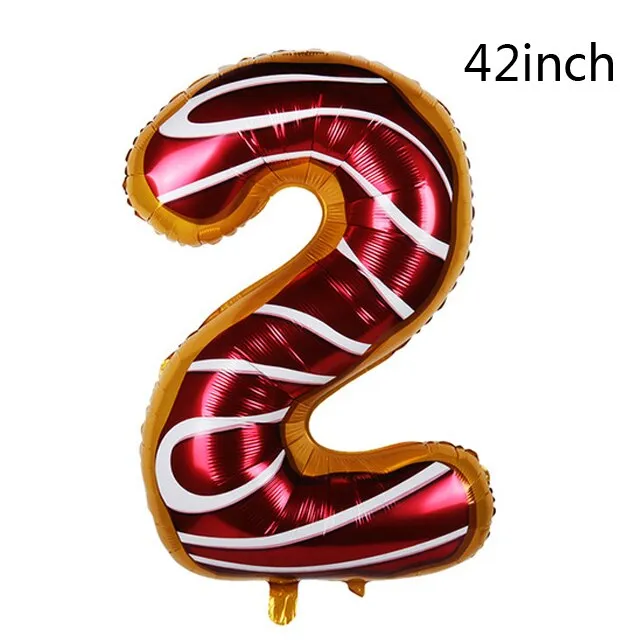 Kids Donut Birthday Party 42 Inch Digital Foil Balloon Baby Shower Happy Birthday Decoration Inflatable Ball Sweet Kids Party