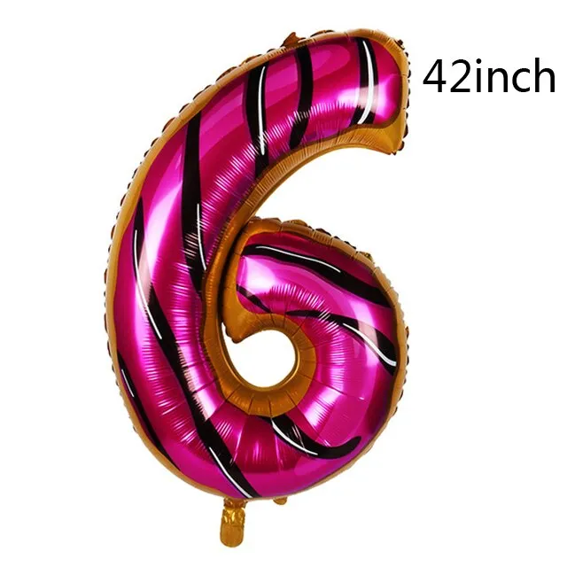 Kids Donut Birthday Party 42 Inch Digital Foil Balloon Baby Shower Happy Birthday Decoration Inflatable Ball Sweet Kids Party