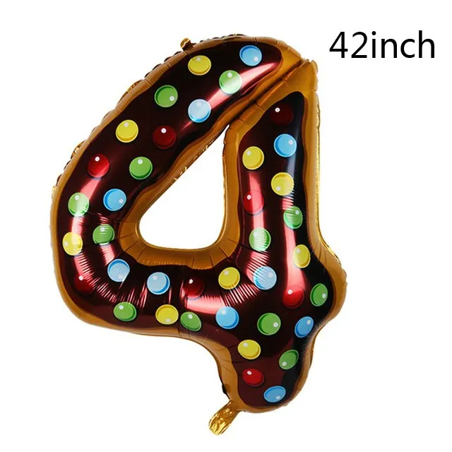 Kids Donut Birthday Party 42 Inch Digital Foil Balloon Baby Shower Happy Birthday Decoration Inflatable Ball Sweet Kids Party