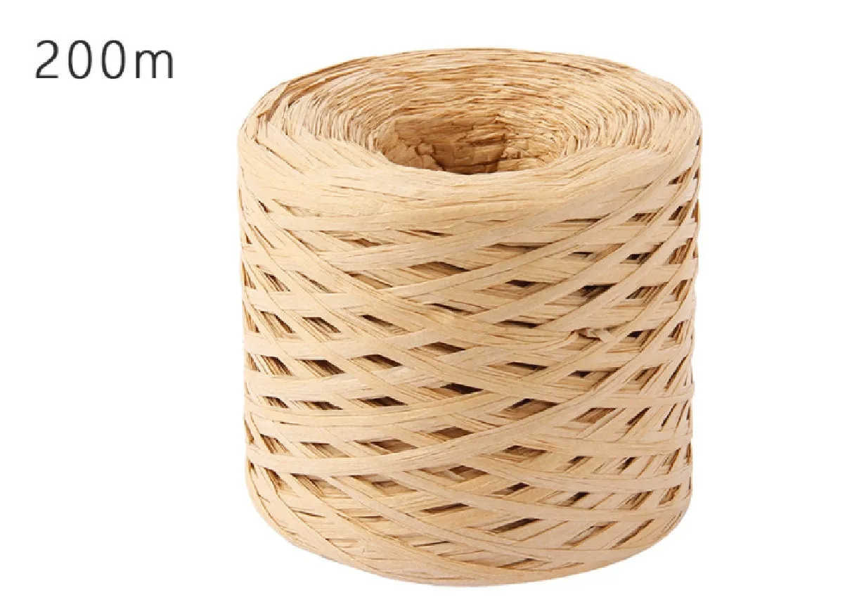 Kraft Raffia, Degradable Paper Ribbon, Gift Ribbon, Eco Friendly Gift Wrapping and Packaging, Craft Supply, Paper Raffia, 200 Yards Spool